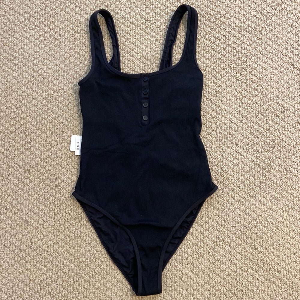 Brand New L Space One piece black bath suit size 6